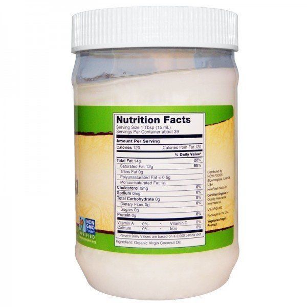 Now Foods Organic Virgin Coconut Oil Органическое натуральное кокосовое масло 355 мл 827871 фото