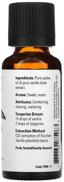 Now Foods Essential Oils Vanilla Jojoba Oil Эфирное масло ванили и жожоба 30 ml 1159210 фото
