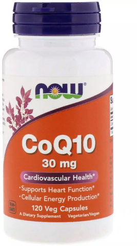 Now Foods Coenzyme Q10, 30 mg, 120 Veg Capsules 684873 фото
