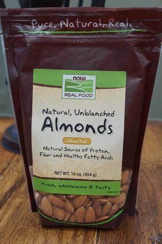 NOW Foods ALMONDS SHELLED 1 LB Очищений мигдаль 520626 фото