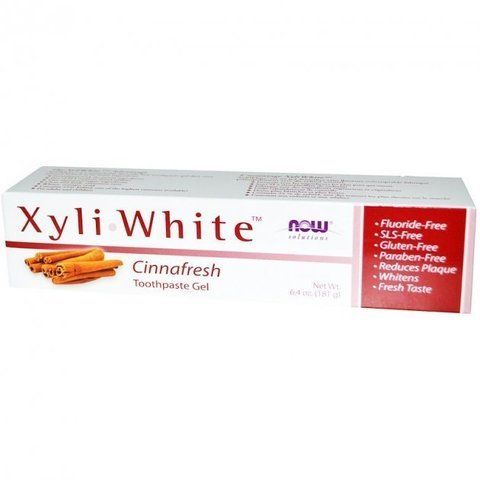 Now Foods Solutions Xyliwhite Toothpaste Gel Cinnafresh Зубна гель-паста зі смаком кориці 181 g 777036 фото