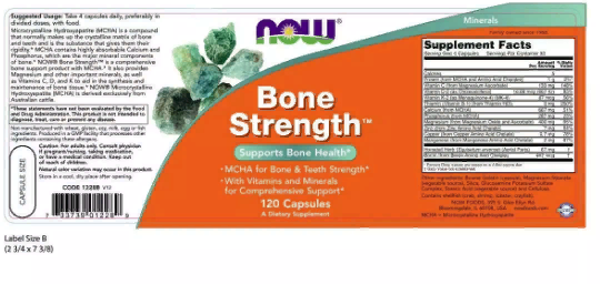 Now Foods Bone Strength, 120 Capsules (NF1228) 634679 фото