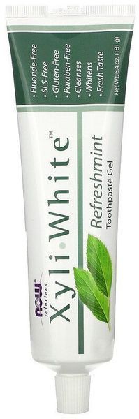Now Foods Solutions XyliWhite Toothpaste Gel Refreshmint Зубная гель-паста со вкусом свежей мяты 181 g 777037 фото