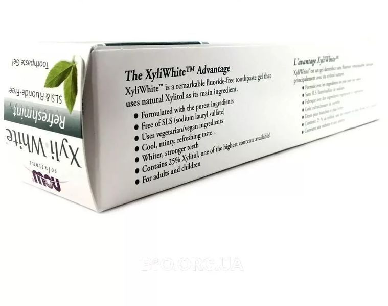 Now Foods Solutions XyliWhite Toothpaste Gel Refreshmint Зубная гель-паста со вкусом свежей мяты 181 g 777037 фото