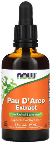 Now Foods Pau D'Arco Extract Кора мурашиного дерева По Д'арко 60 мл 1158597 фото