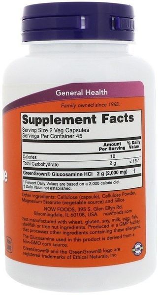 NOW Foods Glucosamine '1000' Veg Capsules 60 caps 416644 фото