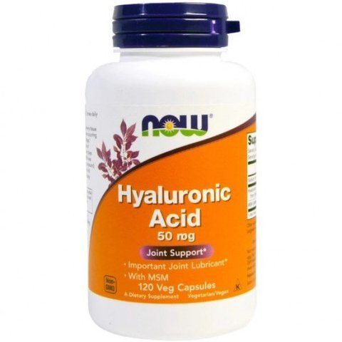 NOW Foods Hyaluronic Acid 50 mg Гіалуронова кислота 120 капсул 777241 фото