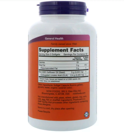 Now Foods CLA, 800 mg, 90 Caps (NF1727) 634729 фото