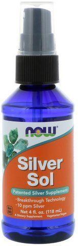NOW Foods SILVER SOL 10 PPM LIQUID 4 FL OZ гидрозолей срібла 523287 фото