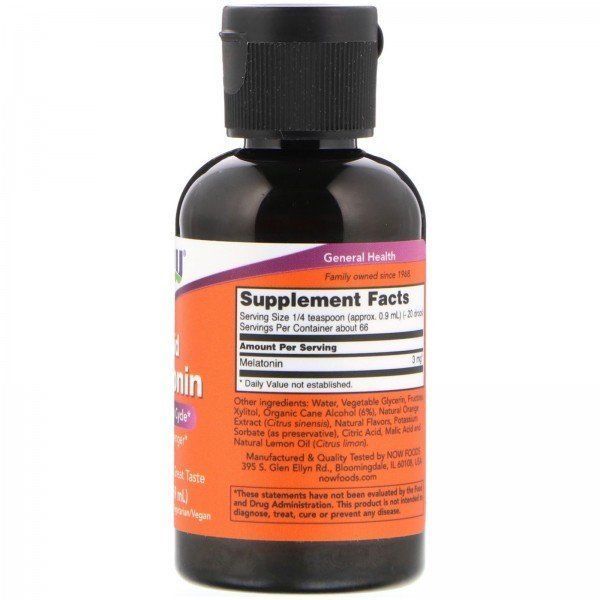 Now Foods Liquid Melatonin 2 fl oz (59 ml) 685572 фото