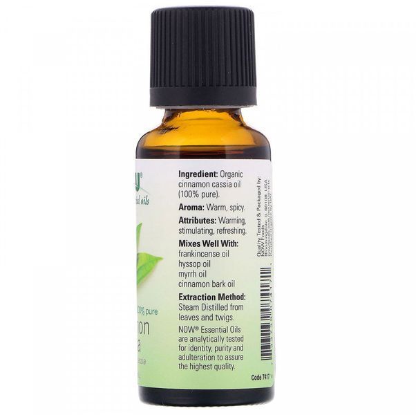 Now Foods Cinnamon Cassia Essential Oils Олія кориці китайської органік 30 ml 1079990 фото
