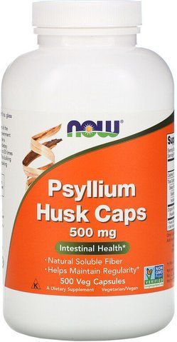 Now Foods Psyllium Husk Caps, 500 mg, 500 Veg Capsules (NOW-05972) 685574 фото