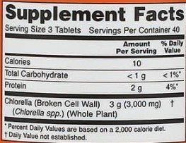 NOW Foods Chlorella 1000 mg 120 tabs 417136 фото