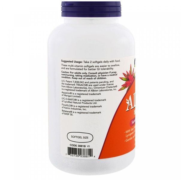 NOW Foods Adam Men's Multiple Vitamin Tablets 180 caps 414053 фото