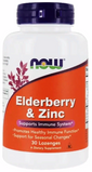 Now Foods Elderberry And Zinc Черная бузина и цинк с малиновым вкусом 30 леденцов 827628 фото