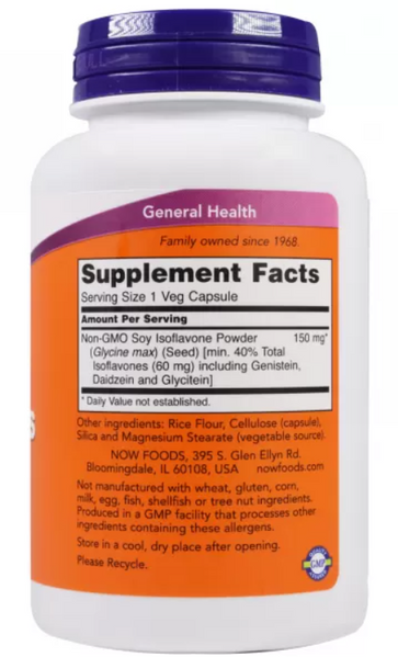 NOW Foods Soy Isoflavones 150 mg 120 veg caps Соевые изофлавоны 523297 фото