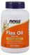 NOW Foods Flax Oil 1000 mg Лляна олія 100 гелевих капсул 775518 фото 1