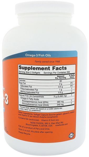 NOW Foods OMEGA-3 1000 mg CHOLES FREE 180 SGELS Омега-3 520715 фото