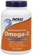 NOW Foods OMEGA-3 1000 mg CHOLES FREE 180 SGELS Омега-3 520715 фото 1