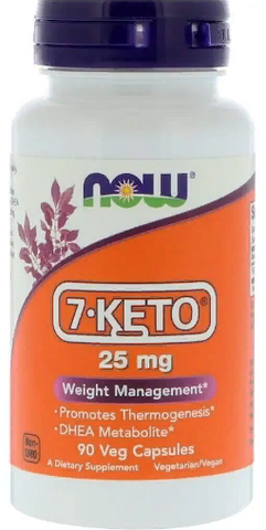 Now Foods 7-KETO 25 mg 7 кето Дегідроепіандростерон 90 веганських капсул 827404 фото