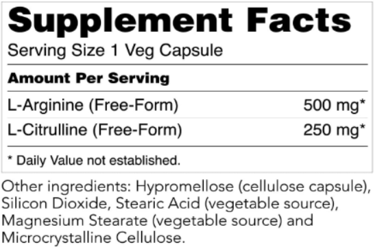 Амінокислота для спорту Now Foods Arginine And Citruline, 500mg \ 250 mg, 120 Veg Capsules 686445 фото