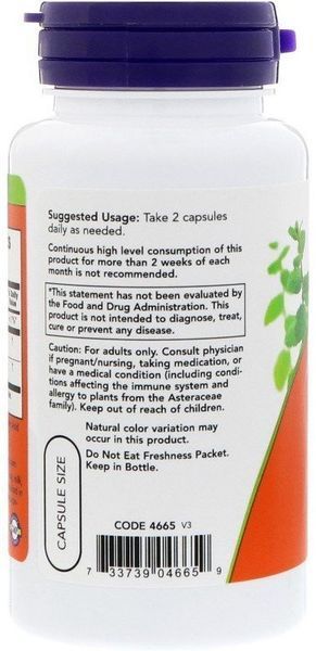 NOW Foods Echinacea & Goldenseal Root Capsules 100 caps 416607 фото