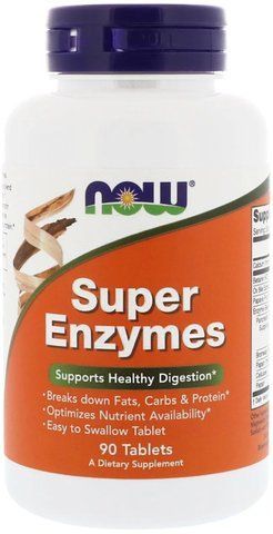 NOW Foods SUPER ENZYMES 90 TABS Травні ферменти 523315 фото
