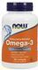 NOW Foods Omega-3 Molecularly Distilled Softgels 100 caps 414066 фото 1