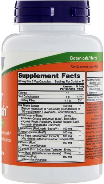 NOW Foods Liver Refresh Veg Capsules 90 caps (NOW-02448) 554346 фото