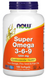 NOW Foods Super Omega 3-6-9 1200 mg 180 soft gel Супер Омега 3-6-9 523316 фото 1