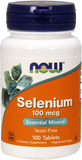 NOW Foods Selenium Yeast Free 100 mcg Селен без дрожжей 100 таблеток 775664 фото