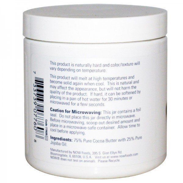 NOW Foods Cocoa butter with Jojoba Oil Масло какао з маслом жожоба 192 мл 775667 фото