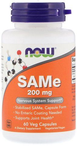 Now Foods SAMe, 200 mg, 60 Veg Capsules (NF0127) 634646 фото