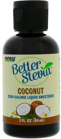 Now Foods Better Stevia, Zero-Calorie Liquid Sweetener, Coconut, 2 fl oz (59 ml) (NOW-06930) 684865 фото