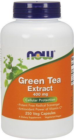 NOW Foods GREEN TEA EXTRACT 400 mg 250 VCAPS Экстракт зеленого чая 520677 фото