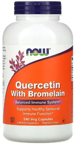 Now Foods Quercetin with Bromelain Кверцетин с бромелайном 240 веганских капсул 827870 фото