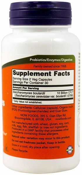 NOW Foods SACCHAROMYCES BOULARDI 60 VCAPS Сахаромицеты Буларди 523274 фото