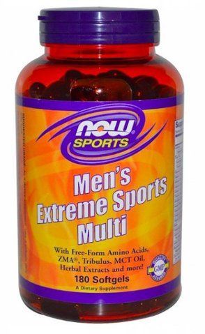 NOW Foods Men's Extreme MultiSports Мультівітаміни для чоловіків 180 гелевих капсул 776919 фото